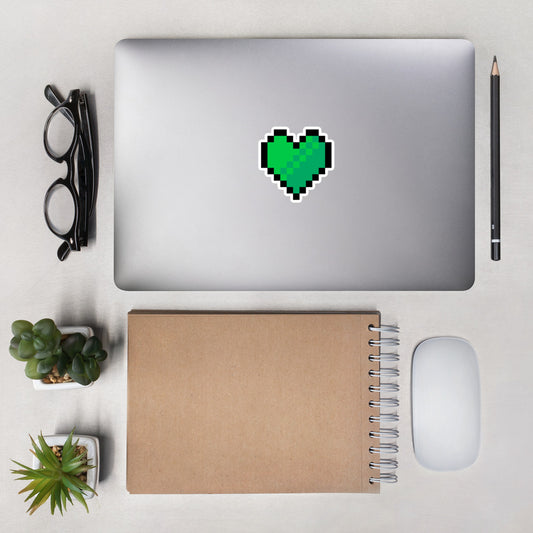 Retro-Revival Pixel Heart Sticker